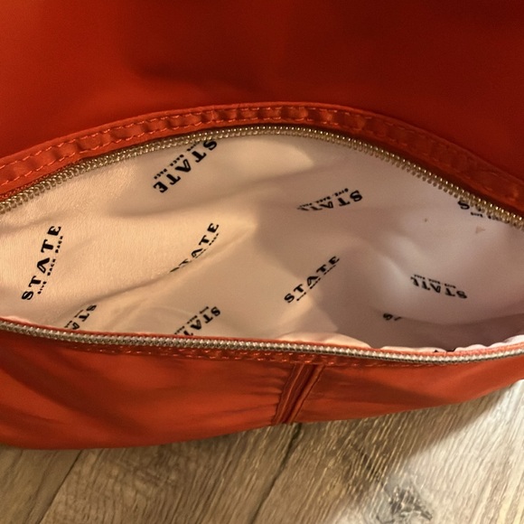 State B6303 Kane Nylon Orange Backpack Women's Size 15x11.5x5 in - Picture 7 of 9